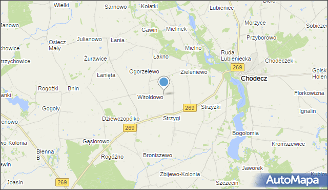 mapa Strzygowska Kolonia, Strzygowska Kolonia na mapie Targeo
